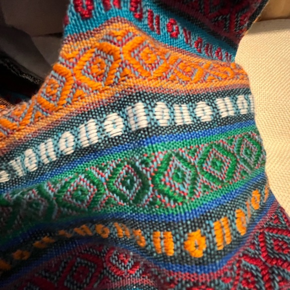 Colorful Knit Handmade Turkish Hat with with Scarf and Evil Eye 🧿 at front - Picture 6 of 10